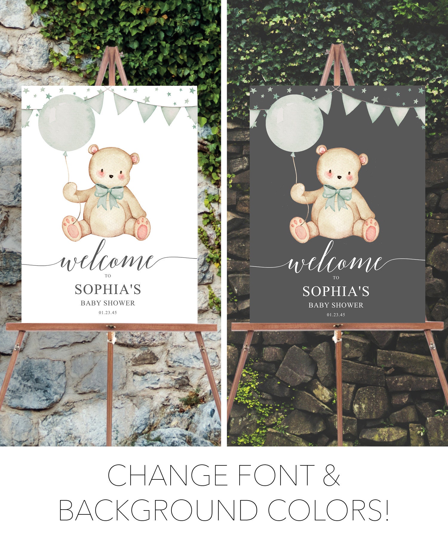 Libro Degli Ospiti Per Baby Shower A Tema Orsacchiotto - We Can Bearly Wait - Cornice In Legno 3D Con Finestra Per Ecografia E Scatola Cuori In Legno Per Firma Ospiti - Decorazione Bosco - 3