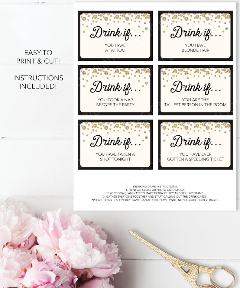 Bachelorette Party Game Drink If Game Printable Bachelorette Game Drinking Games Bachelorette Party Ideas Bachelorette Weekend image 4