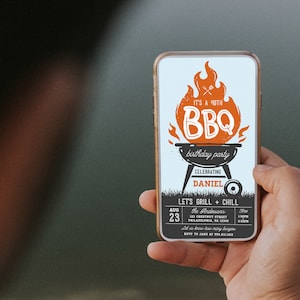 Bearbeitbare Grilleinladungsvorlage, Grillgeburtstagseinladung, Geburtstagseinladung für Erwachsene, Geburtstag Evite, 30
