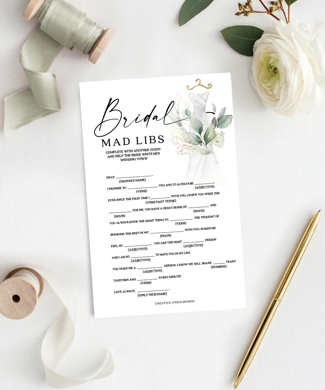 Bridal Shower Game, Mad Libs, Bridal Shower Games Printable, Wedding