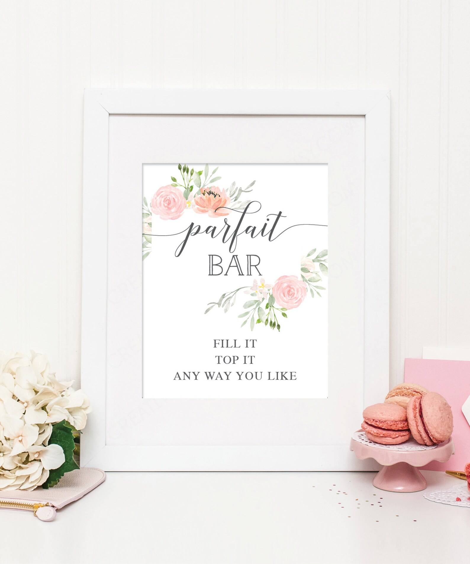 Parfait Bar Sign 8x10 Printable Parfait Sign Bridal Shower | Etsy