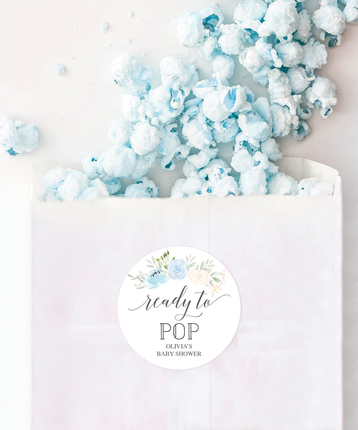 Ready to POP Baby Shower Sticker Labels Printable Favor | Etsy