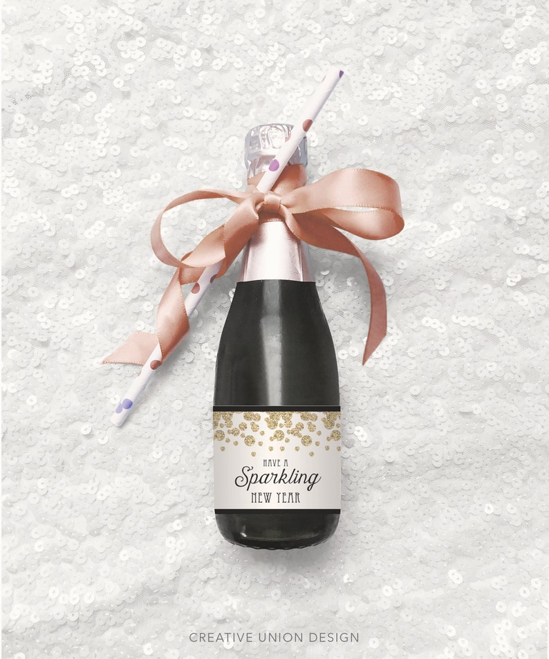 New Year's Eve Mini Champagne Bottle Labels Have A - Etsy