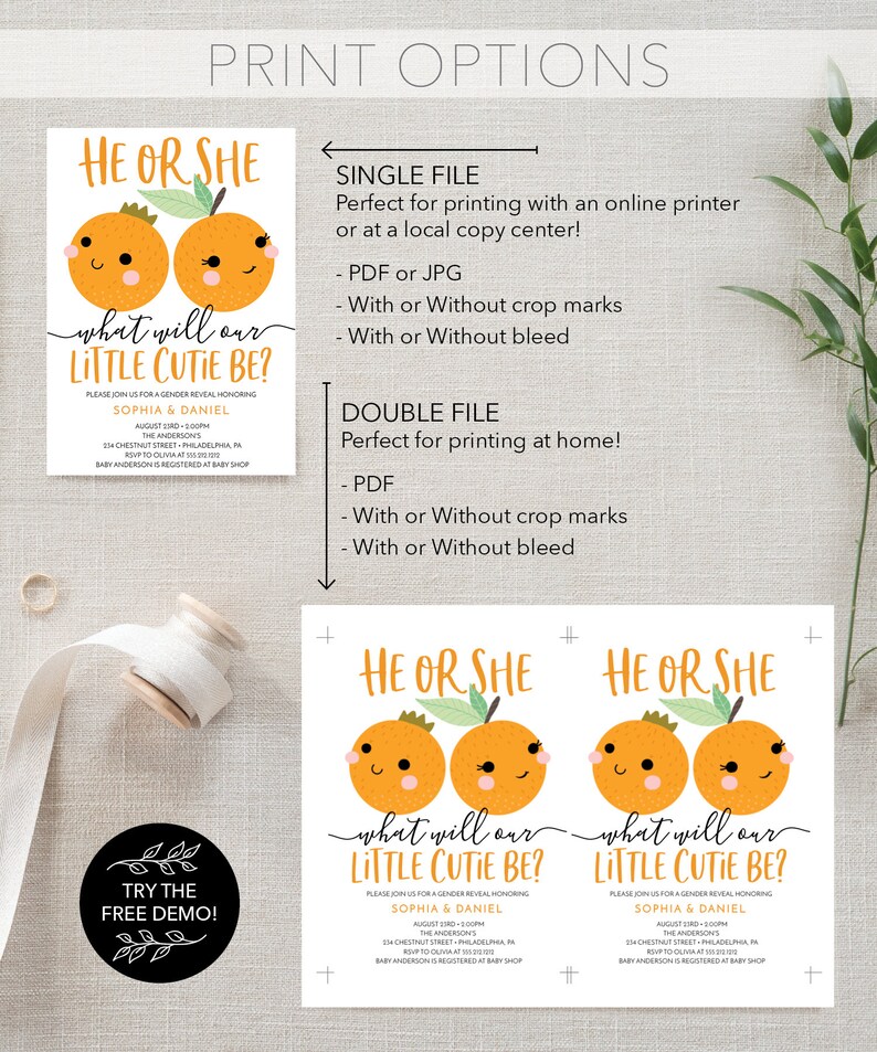 A Little Cutie Gender Reveal Invitation Gender Reveal Party Etsy