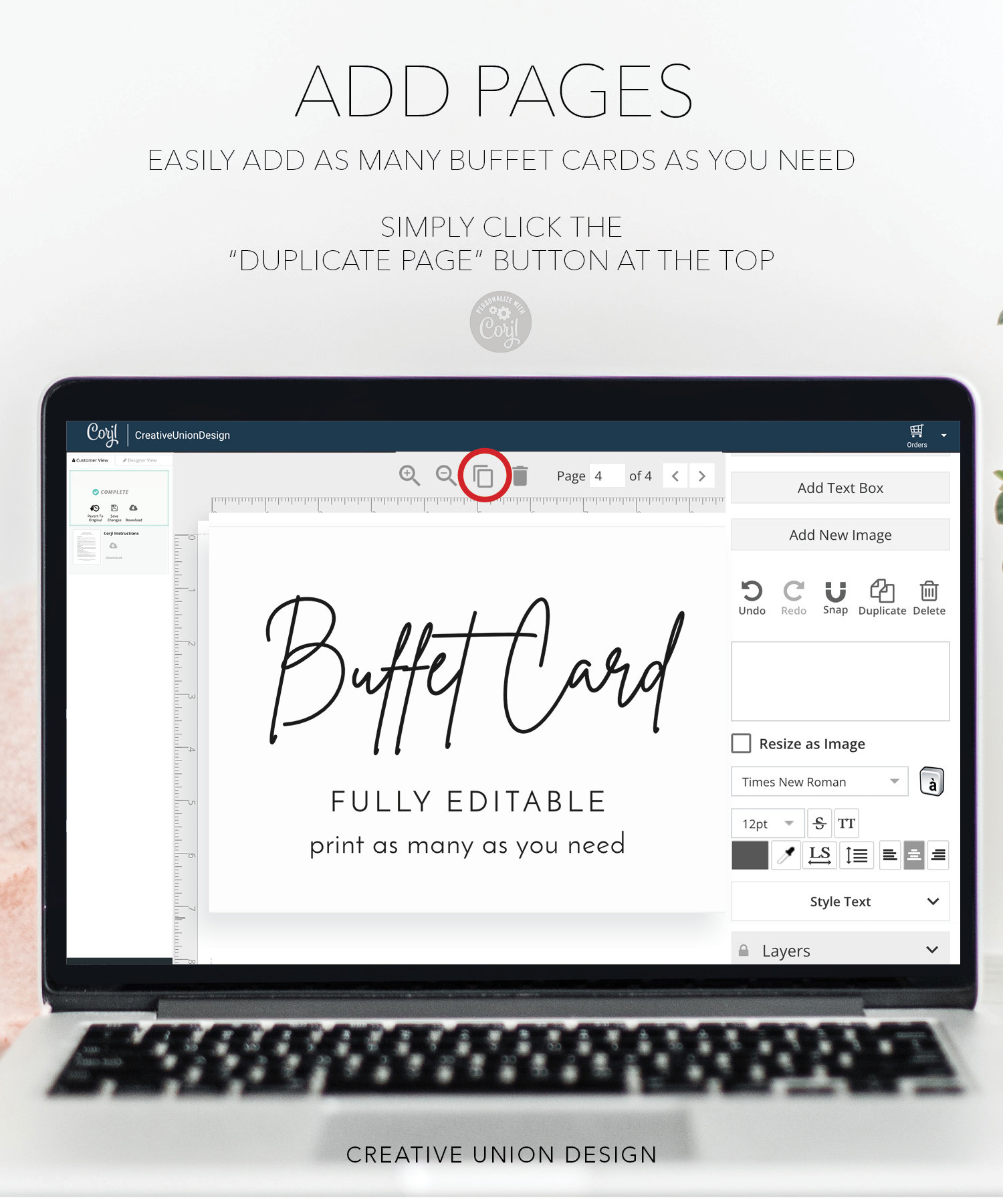 Script Text Buffet Modern Minimalist Buffet Card Template, Food Label, Wedding Buffet ...