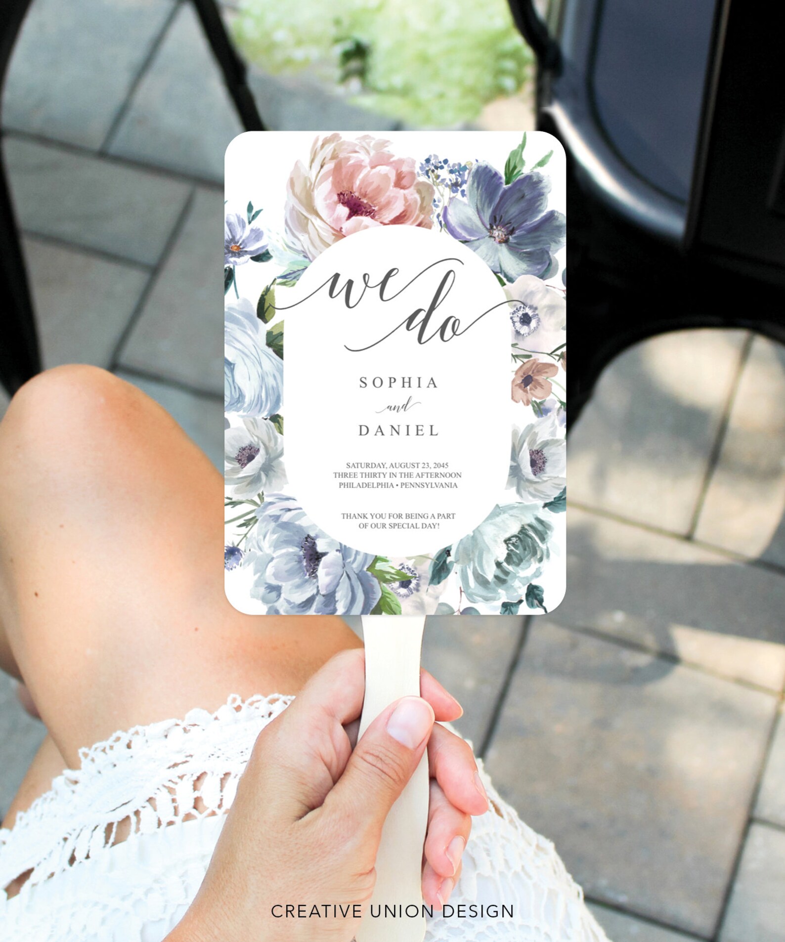 Wedding Program Fan Template, Editable Program Fan, Printable Wedding ...