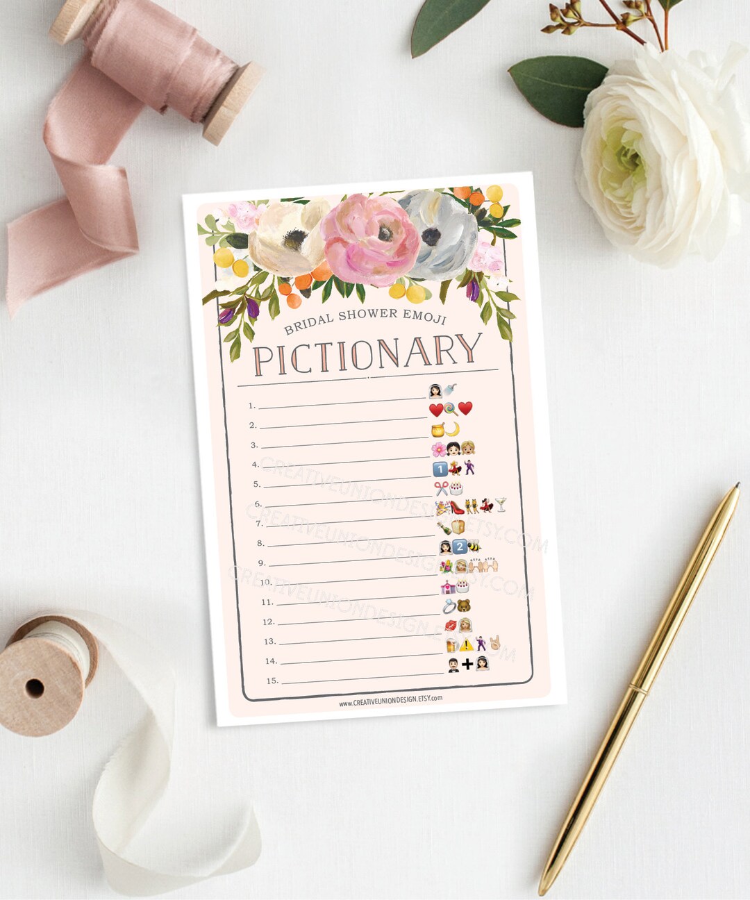 Emoji Bridal Shower Game Bridal Shower Games Printable - Etsy