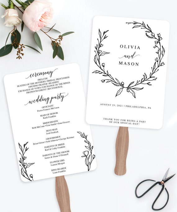 wedding fan template