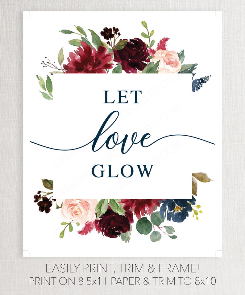 Let Love Glow Table Sign File 8x10 Printable File Etsy let-love-glow-table-sign-file-8x10-printable-file-etsy