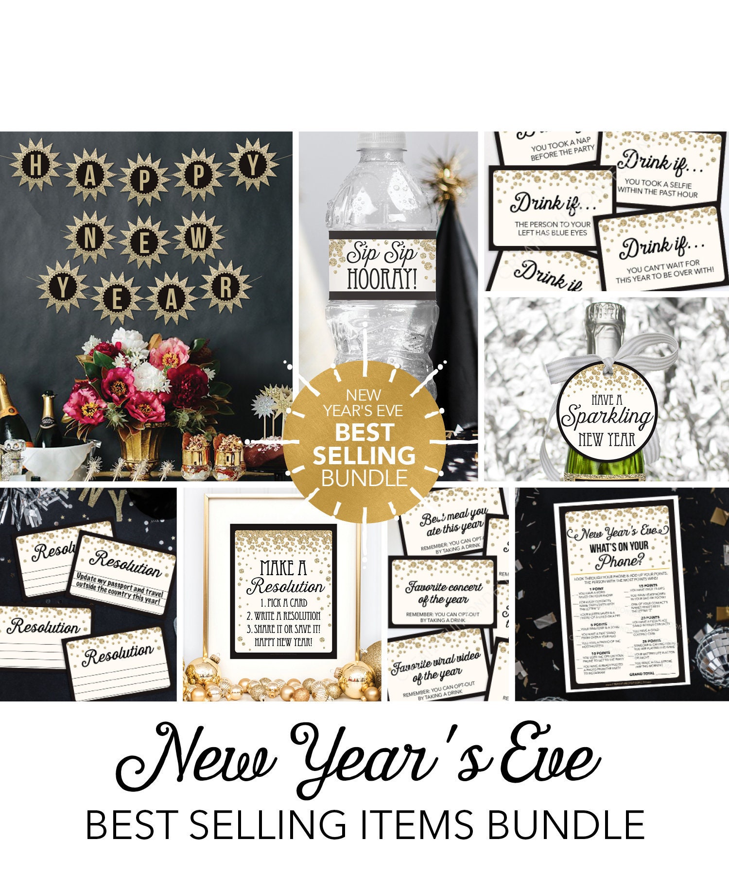 New Years Eve Party Bundle New Year&#039;s Eve New | Etsy