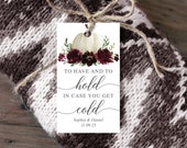 To Have And To Hold Incase You Get Cold - Blanket Favor Tag - Printable - Favor Tags - Blanket Favors - Outdoor Wedding - Burgundy Pumpkin Il_170x135