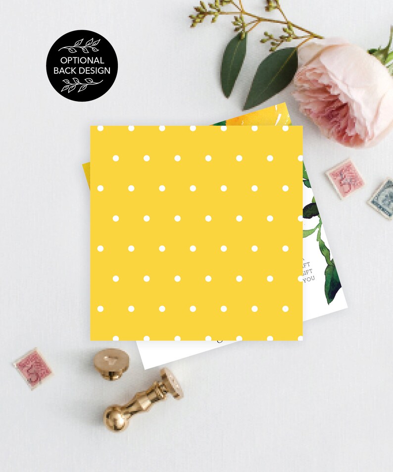 Rustic Lemon Thank You Card Template Printable Bridal Shower Etsy