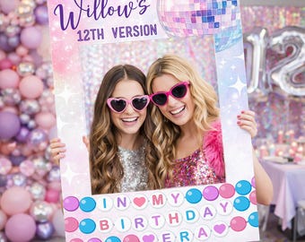 PRINTED & FREE SHIPPING Eras Birthday Party Photo Prop | Custom Sign | Birthday Decorations | Personalized Birthday | Birthday Party Girl