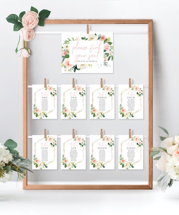 Etsy Wedding Seating Chart Template