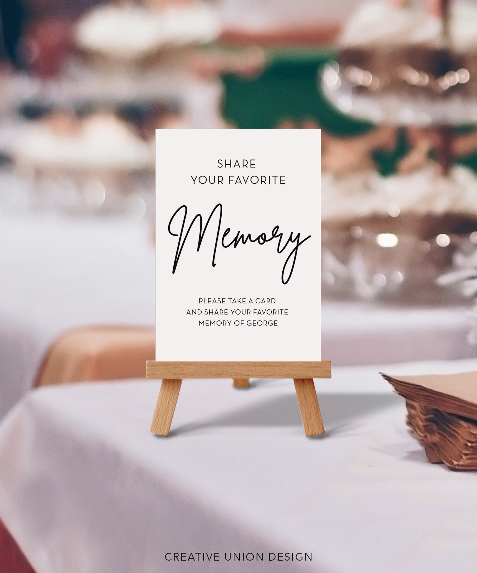 Share a Memory Card Template, Personalized Favorite Memory, Memorial