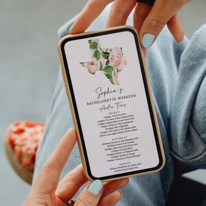 Texas Bachelorette Itinerary Template, Digital Schedule, Instant Download, Agenda, Bachelorette Weekend Itinerary, Austin, Dallas, Houston