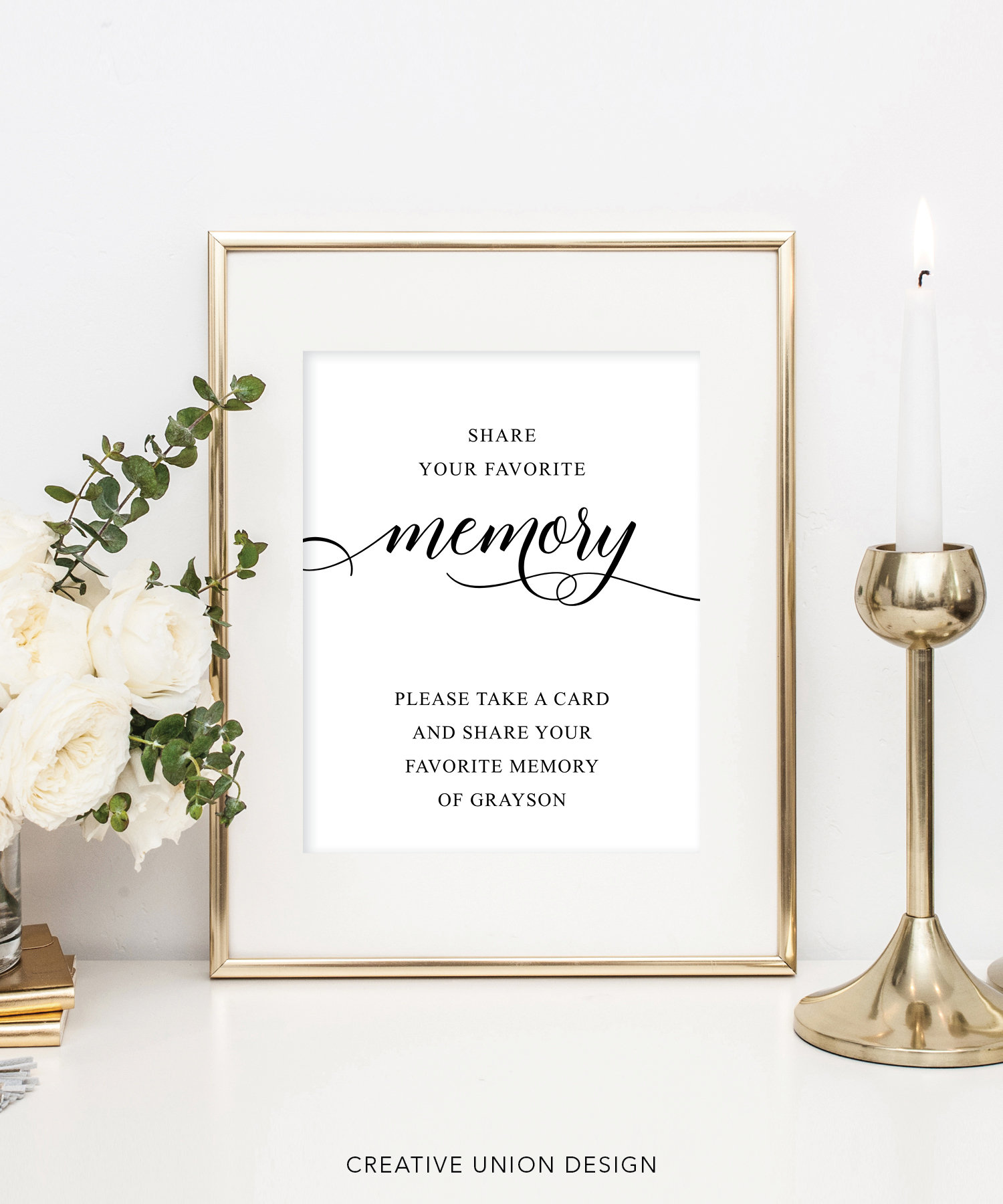 Share a Memory Card Template, Personalized Favorite Memory, Memorial ...