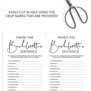 Finish the Bachelorette's Sentence Bachelorette Party Games Printable ...