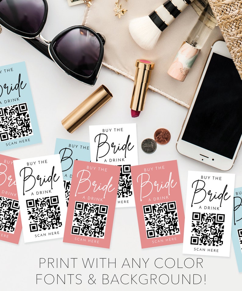 Buy the Bride A Drink Template Bachelorette Party Venmo QR - Etsy