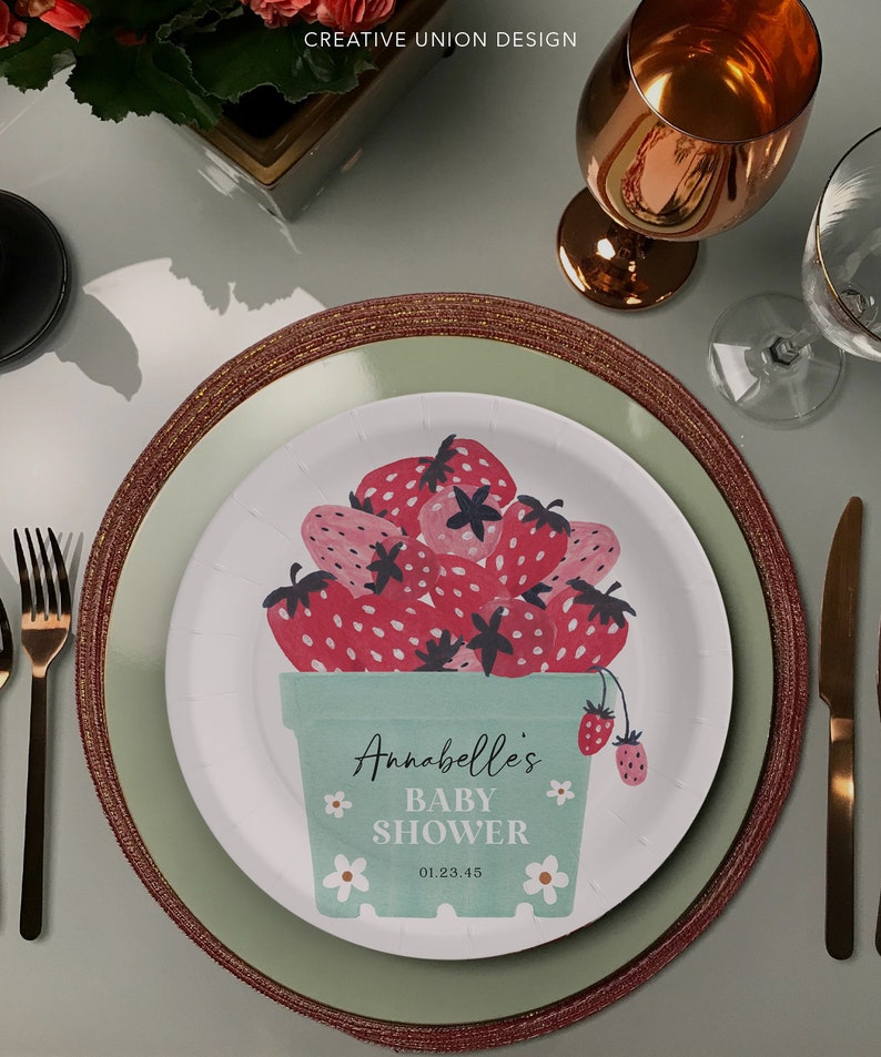 Personalized Paper Plates Template Baby Shower Decor Baby Etsy