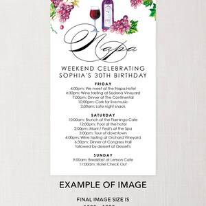 napa itinerary