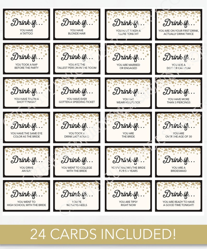 Bachelorette Party Game Drink If Game Printable Bachelorette Game Drinking Games Bachelorette Party Ideas Bachelorette Weekend image 2