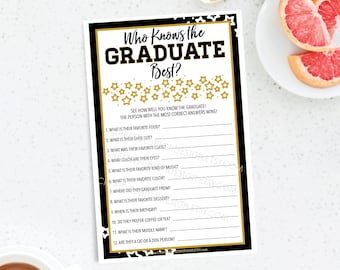 Who Knows The Graduate Best - Graduation Party Game - Grad Party - Graduation Party Decorations - Print at Home Game - Class of 2024