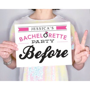 Bachelorette Party Before And After Photo Props, Mug Shot, Bachelorette Party Decorations, Bachelorette Party Games, Ideas, Instant Download