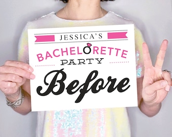 Bachelorette Party Before And After Photo Props, Mug Shot, Bachelorette Party Decorations, Bachelorette Party Games, Ideas, Instant Download