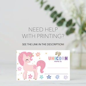 What's Your Unicorn Name Game Template, Unicorn Birthday Party Game ...