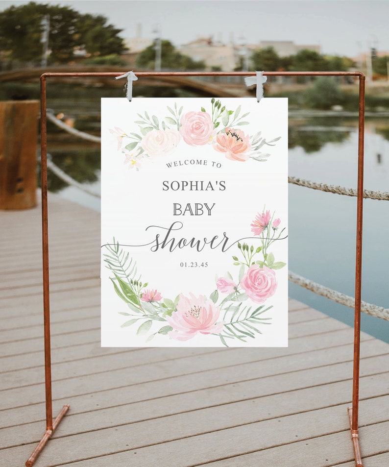 Editable Baby Shower Sign Template Baby Etsy