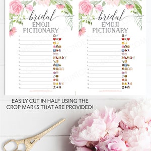 Emoji Bridal Shower Game, Bridal Shower Games Printable, Pictionary ...