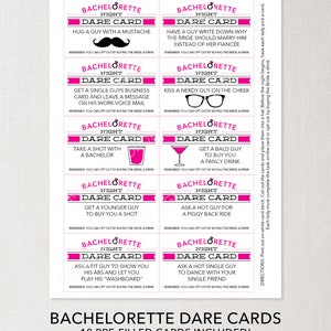 Bachelorette Dare Cards - Bachelorette Party Game - Editable ...