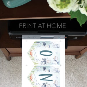 Editable High Chair Banner Template, Happy Birthday Banner, Printable ...