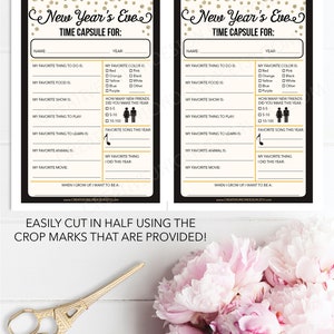 New Years Eve Time Capsule for Kids, Family New Years Eve Game, New Years Eve Party Game, Game for Kids, New Year's Eve Decorations image 3