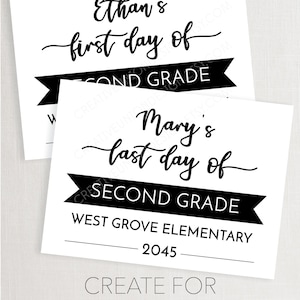Editable First Day of School Sign Template, Printable First Day Sign ...