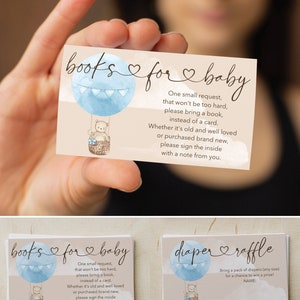 Boho Bearly Wait Baby Shower Invitation Set Template Printable Editable Thank You Card Diaper Raffle Books For Baby Bear Balloons Boy Baby image 3