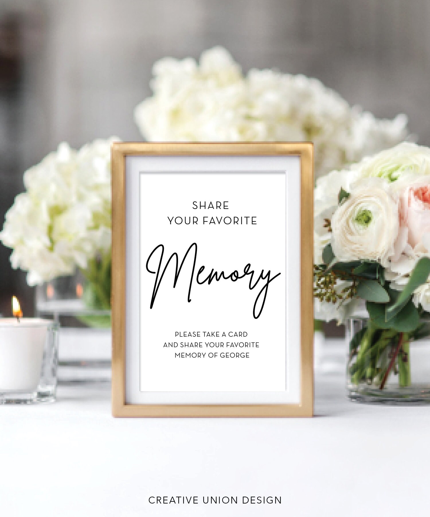 Share a Memory Card Template, Personalized Favorite Memory, Memorial ...