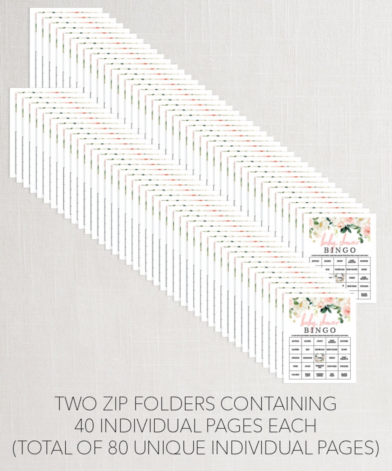 Virtual Baby Shower Games Bingo Baby Shower Games Etsy