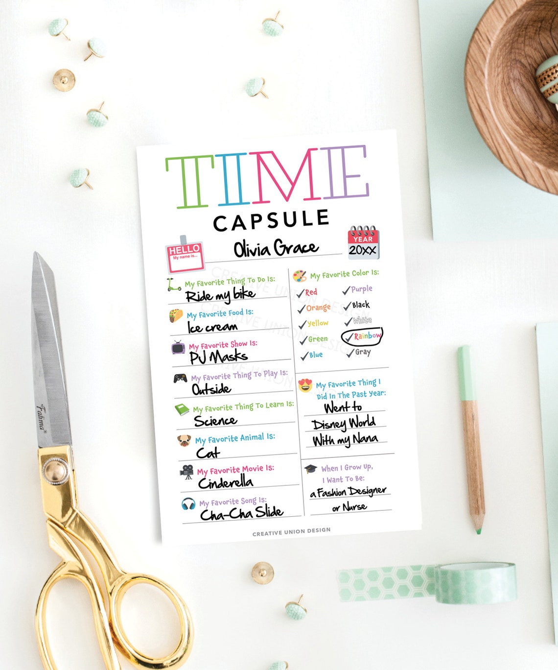 New Years Eve Time Capsule for Kids, Family New Years Eve Game, Noon ...