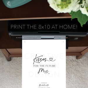 Kisses for the Future Mrs, Kiss the Miss Goodbye Template, Hen Do ...
