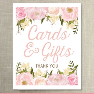 Gifts and Cards Table Sign File, 8x10 Printable File, Gift Table Sign ...
