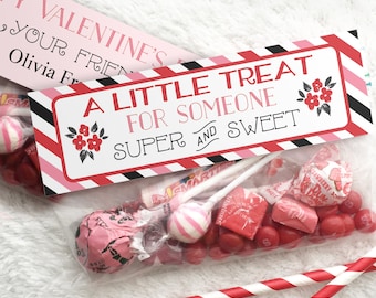 Valentine's Day Favor Bag Tags - DIY Favor Bags - Printable Treat Bag Toppers - Favor Bag Labels - Goodie Bag Labels - Instant Download DIY