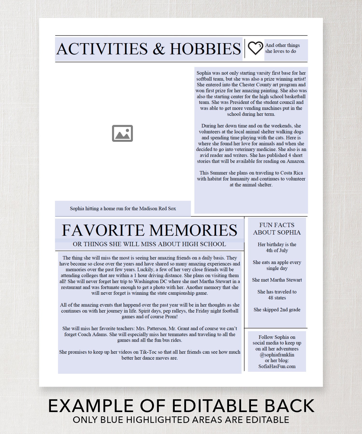 Graduate Printable Newspaper Keepsake Graduation Gift for Etsy