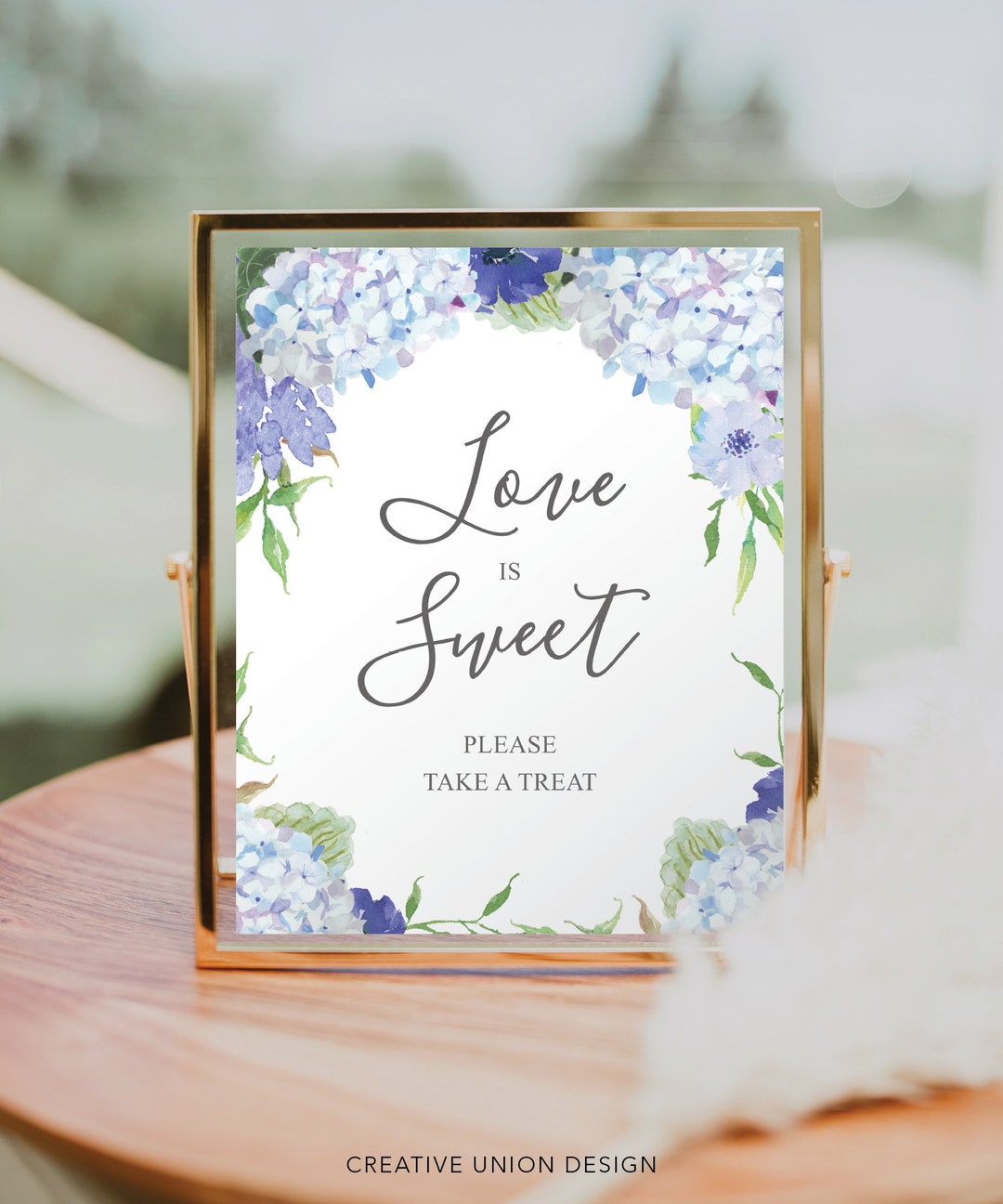 Love is Sweet Please Take A Treat, Printable Favors Sign, Bridal Shower ...