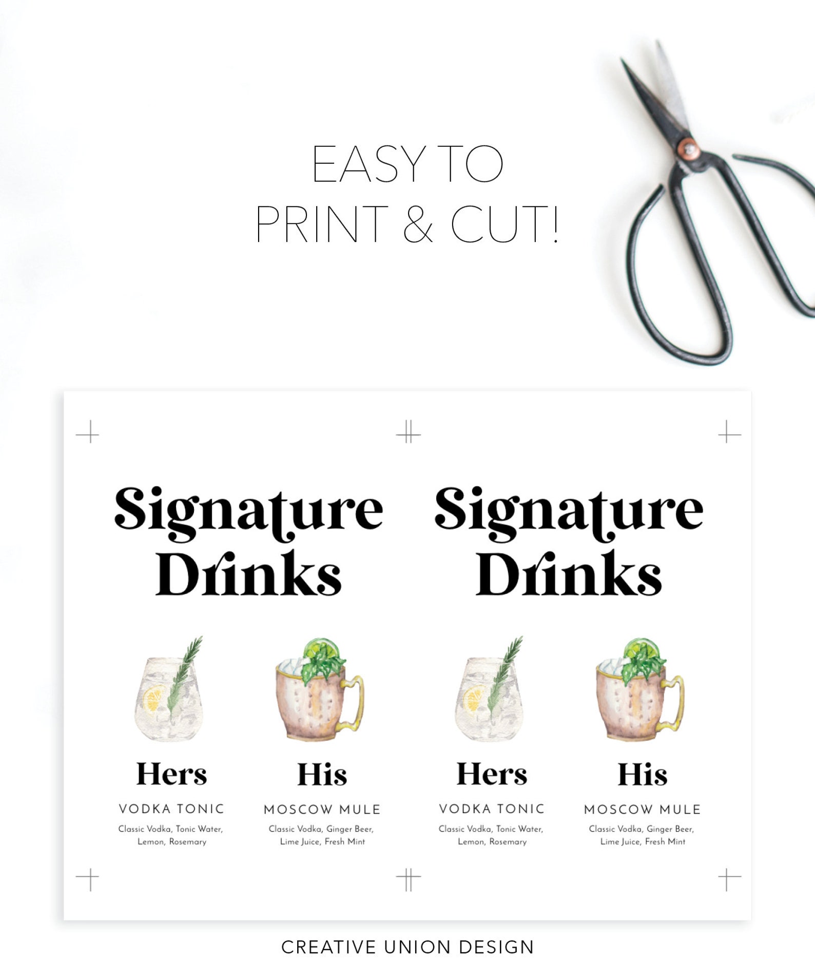 Signature Drink Sign Template Printable Signature Cocktail - Etsy