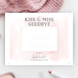 Kiss the Miss Goodbye Photo Mat, Bachelorette Party Keepsake 8x10, Print and Frame, Bachelorette Game, Instant Download, Bachelorette Decor image 5