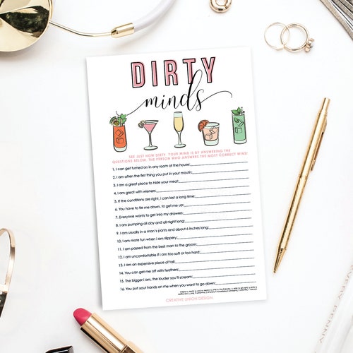 Printable Bachelorette Party Games Dirty Little Secrets Game - Etsy