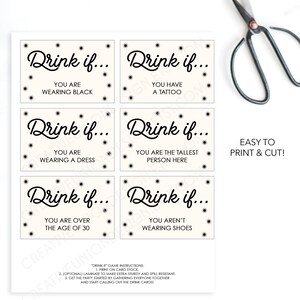 New Years Eve Game, Drink If Game, Printable New Year's Eve Game, New ...