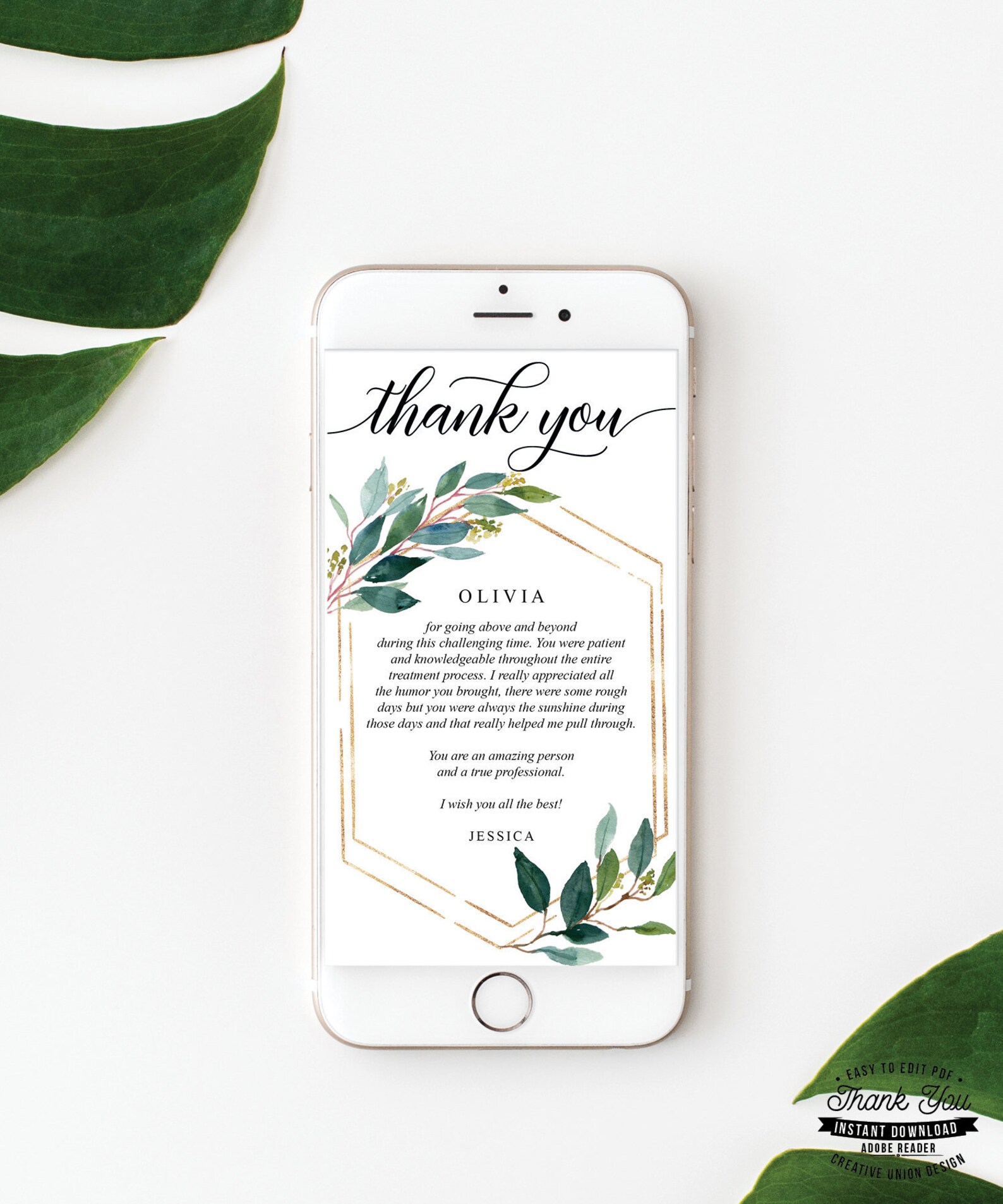 Virtual Thank You Card Digital Thank You Cards Thank You Etsy
